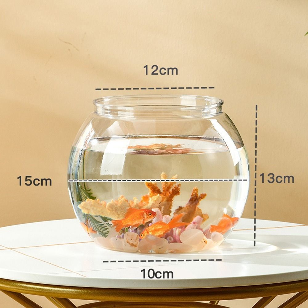 Aquarium Fish Jar - Transparentes rundes Fischbecken aus Kunststoff, kleines