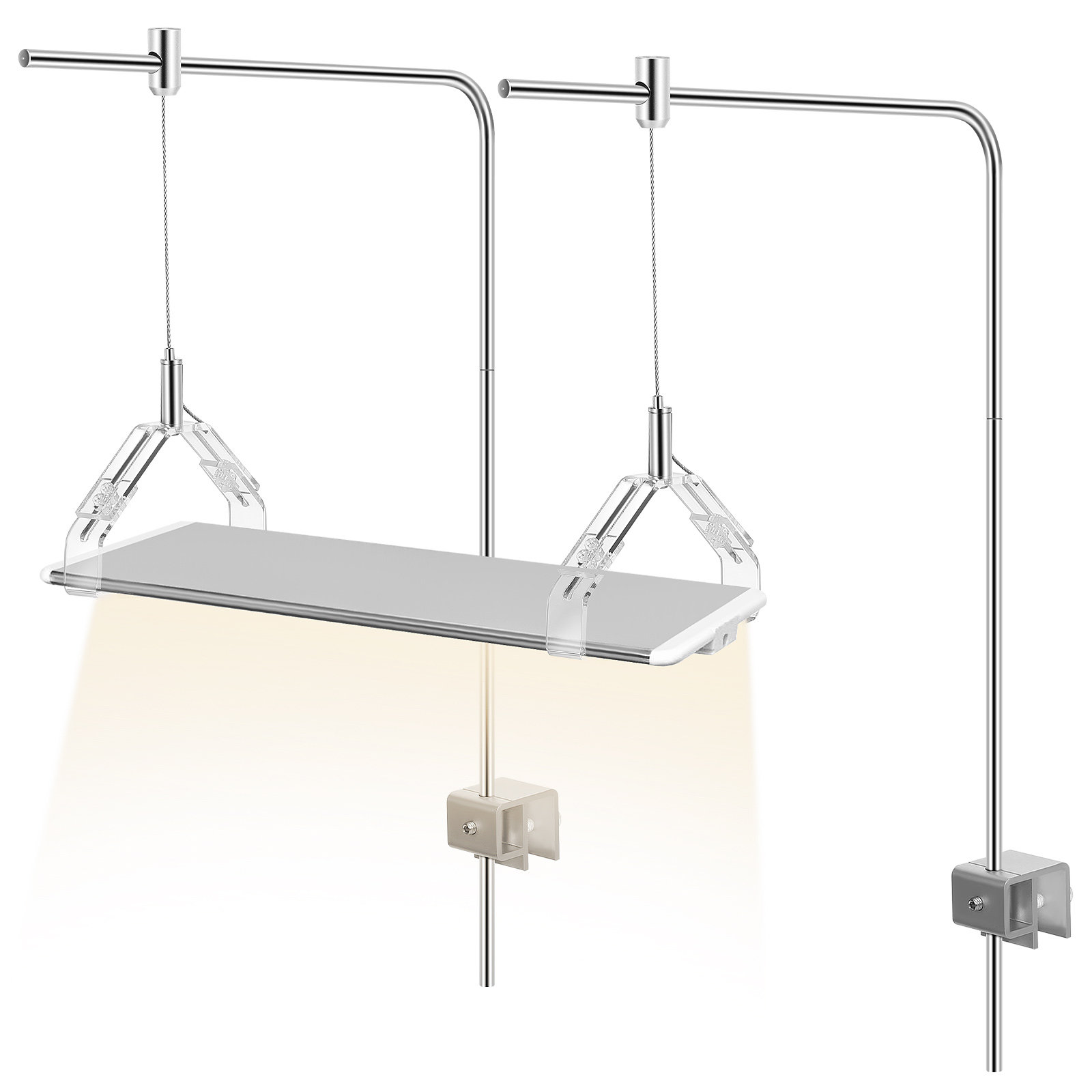 Aquarium Fish Light Lamp - 2 Stück Aquarium-Lampenhalter, unterstützt Lichtaufhänger-Halterung, Aluminiumlegierungsgestelle,
