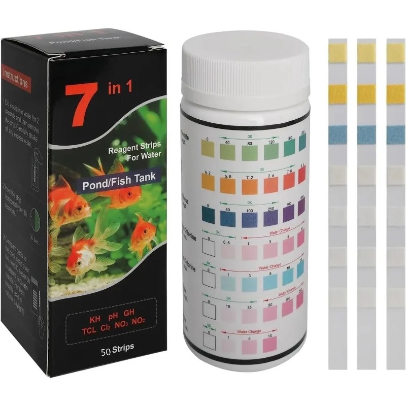 Aquarium Test Kit - Aquarium-Teststreifen Fischbecken-Testkit Süßwasser Salzwasser Aquarium-Wassertestkit für