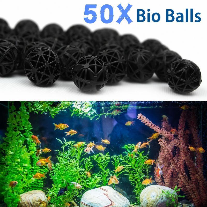 Aquarium Fish Ball - 50 Stück 16mm Aquarium Bio-Filterbälle Fischbecken
