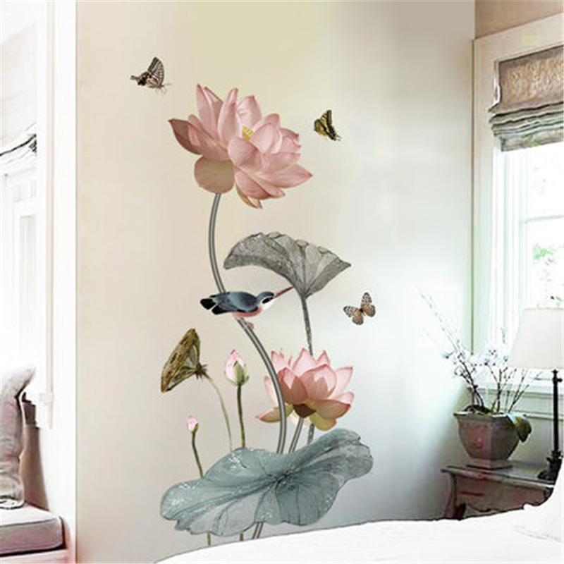 Background Film 3D - Lotusblume 3d Tapete im chinesischen Stil
