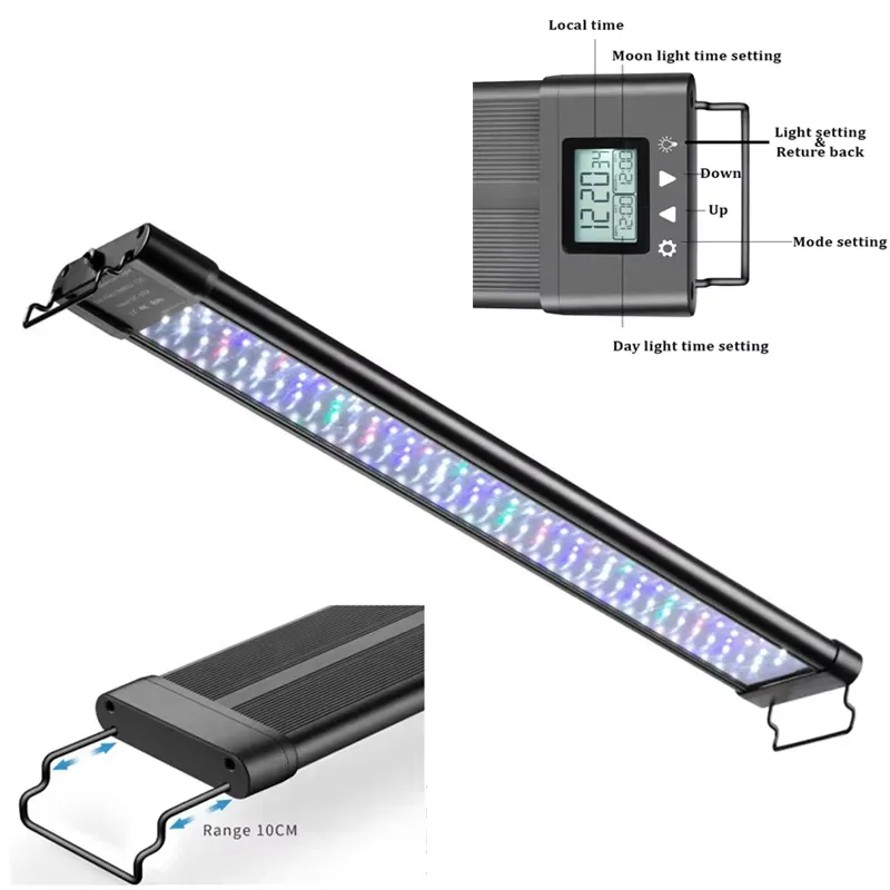 Aquarium Fish Light Lamp - LED Programmierbare Aquariumbeleuchtung mit Timer für