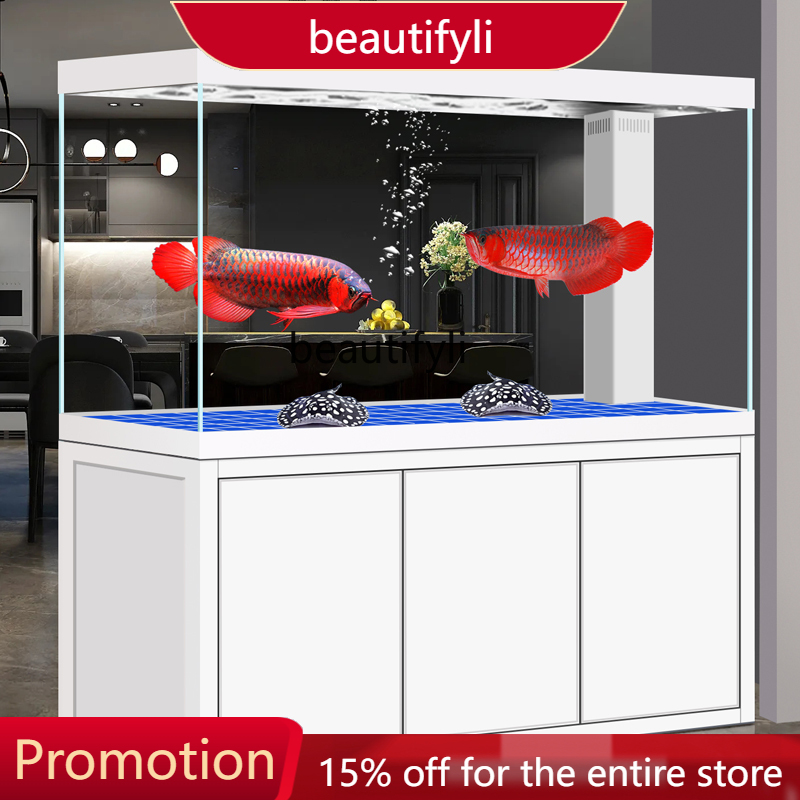 Aquarium Fish Dragon - X188 Drachen-Aquarium-Bodenfilter, ultraweißes Glas, großes Wohnzimmer,