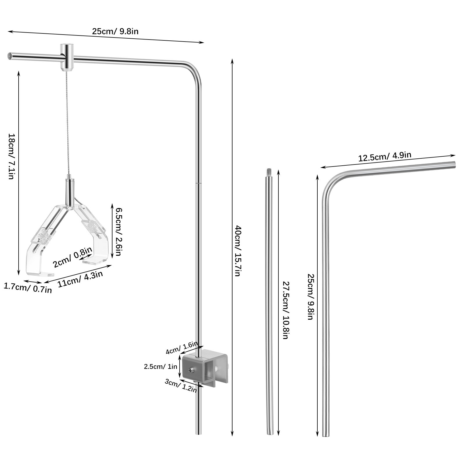 2 Stück Aquarium-Lampenhalter, – Aquarium Fish Light Lamp Bewertung und Preis
