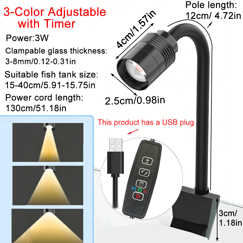 3 W südamerikanischer Aquarium – Aquarium Fish Light Lamp Bewertung und Preis