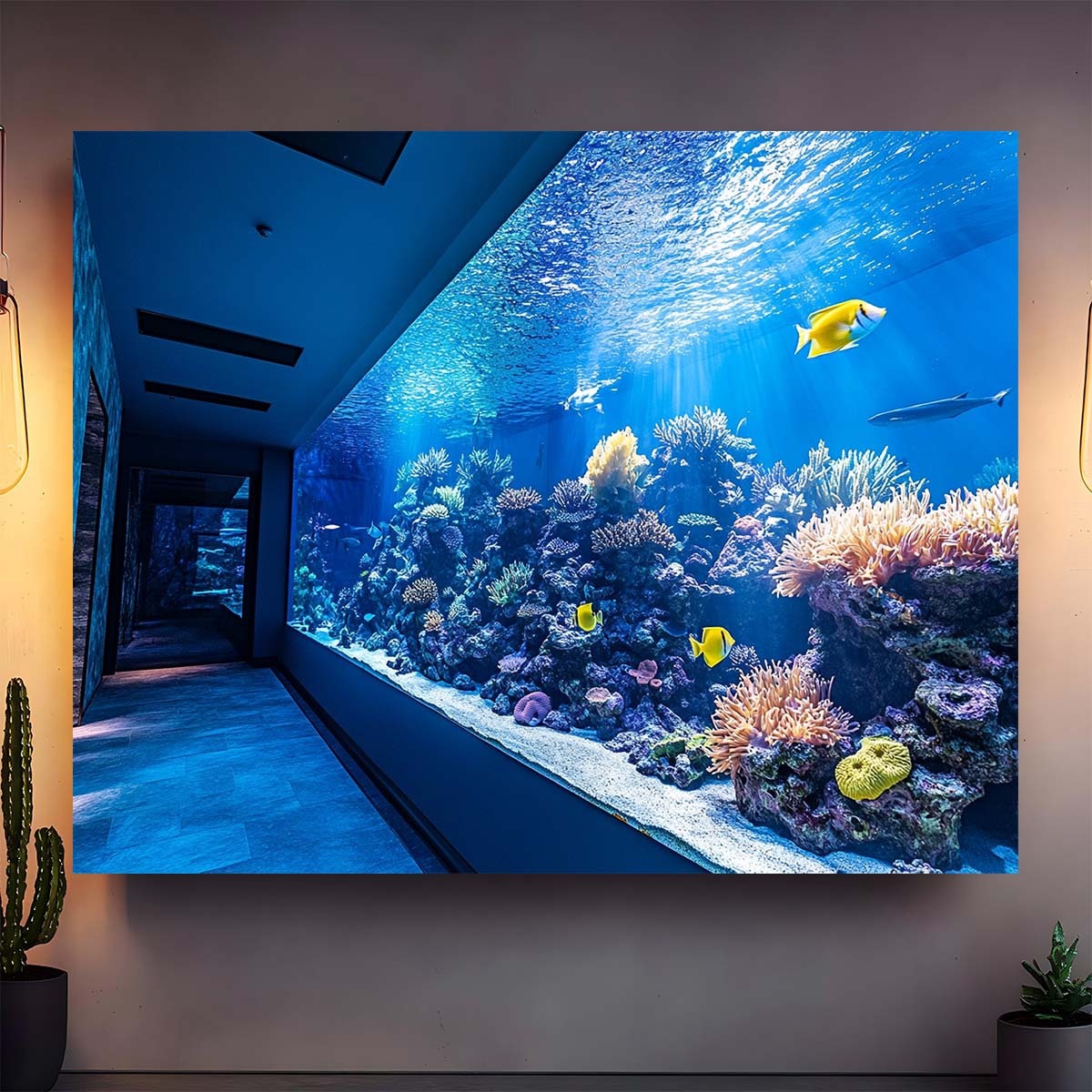 Lebendiger Unterwasser-Aquariu – Fish Aquarium Home Bewertung und Preis