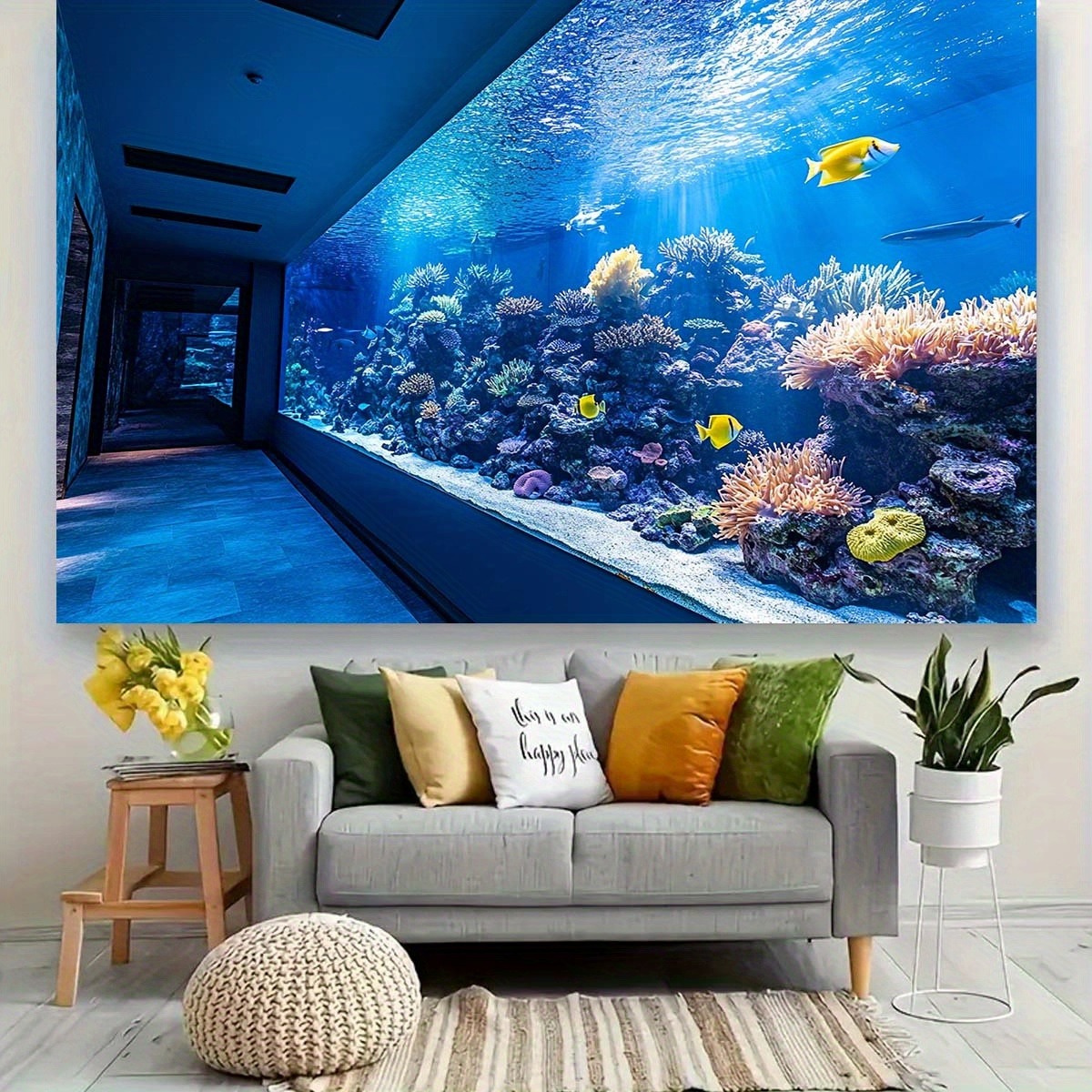 Lebendiger Unterwasser-Aquariu – Fish Aquarium Home Bewertung und Preis