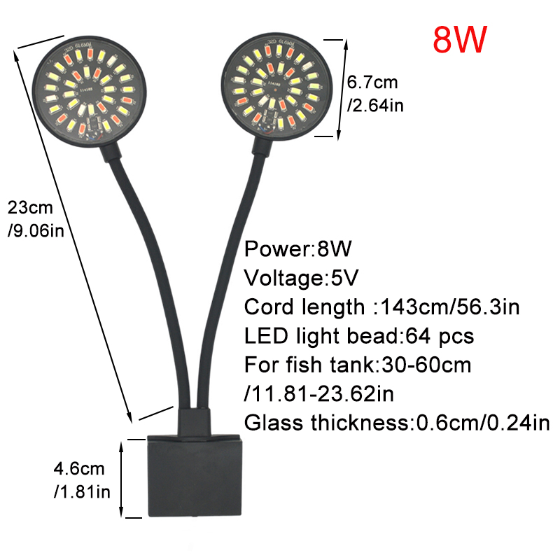 USB-Aquarium-LED-Licht, Aquari – Aquarium Fish Light Lamp Bewertung und Preis