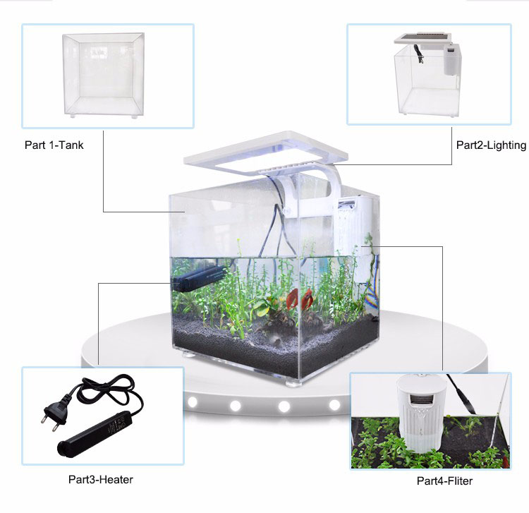 Mini-Acryl-Aquarium (25*25*25c – Aquarium Fish Sale Bewertung und Preis
