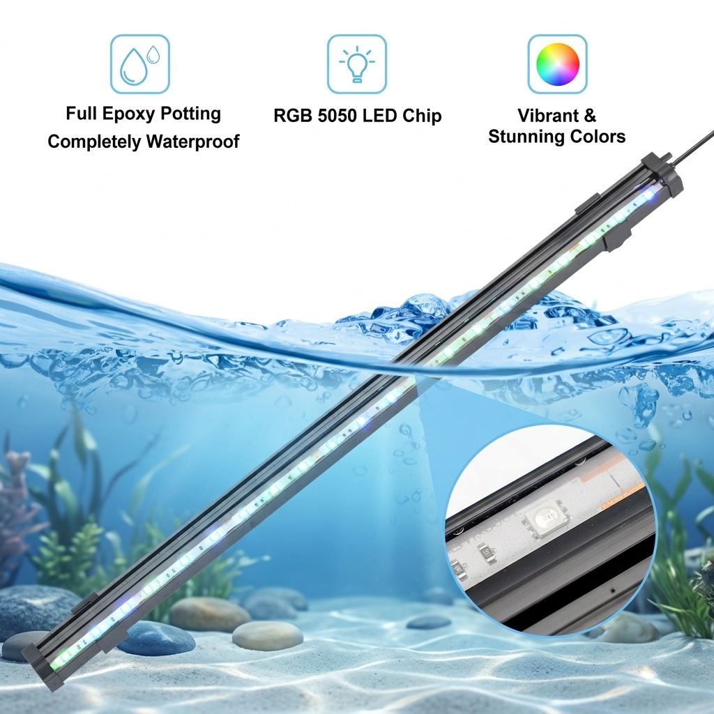USB LED Aquarium-Luftblasenlic – Aquarium Fish Light Lamp Bewertung und Preis